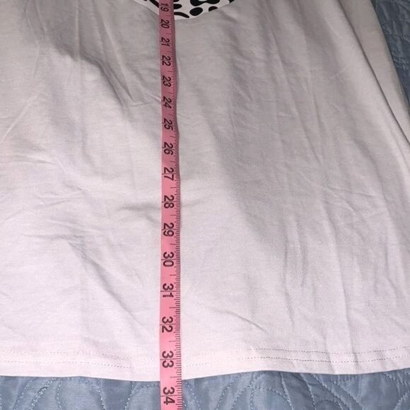 White Graphic T-Shirt Dress With Leopard Tongue Print - Picture 8 of 9